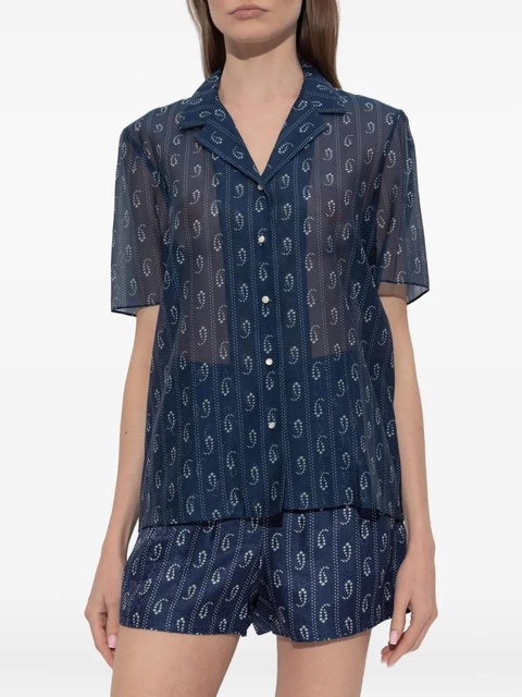 Tory Burch Camp shirt - Blue - zdjęcie produktu nr 1