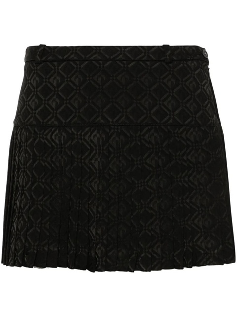 Marine Serre Moon Diamond-jacquard mini skirt - Black - zdjęcie produktu nr 1