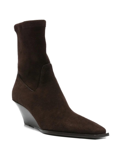 Jimmy Choo Hadley suede-wedge boots - Brown - zdjęcie produktu nr 2