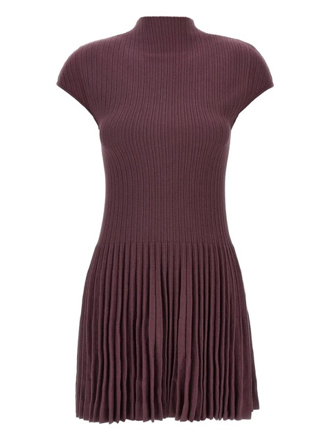Magda Butrym ribbed pleated mini dress - Red - zdjęcie produktu nr 1