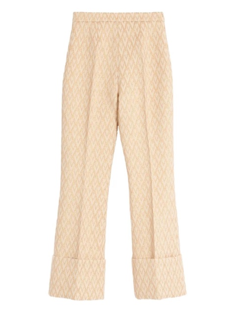 Valentino Garavani Toute La V lurex jacquard trousers - Neutrals - zdjęcie produktu nr 1