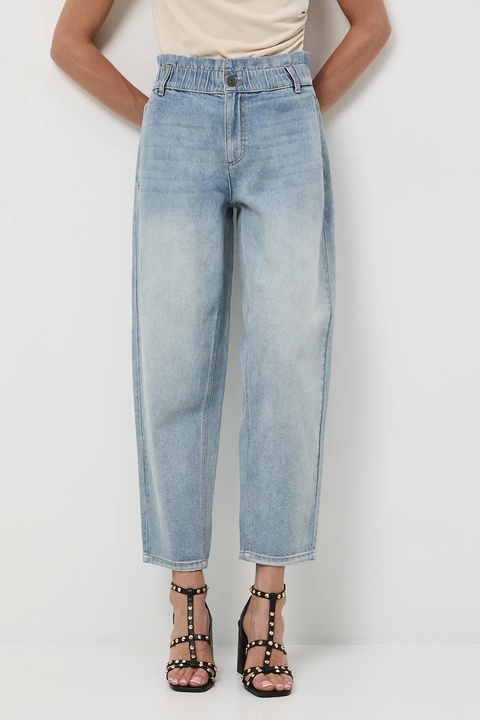 Medicine jeansy bawełniane damskie kolor niebieski - zdjęcie produktu nr 1