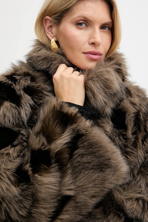 Haveone płaszcz kolor brązowy KMA-P042 - zdjęcie produktu nr 2