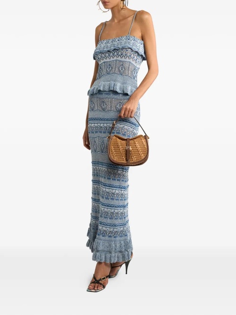 ETRO ruffled maxi skirt - Blue - zdjęcie produktu nr 1
