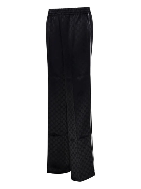 Gucci monogram-pattern trousers - Black - zdjęcie produktu nr 1