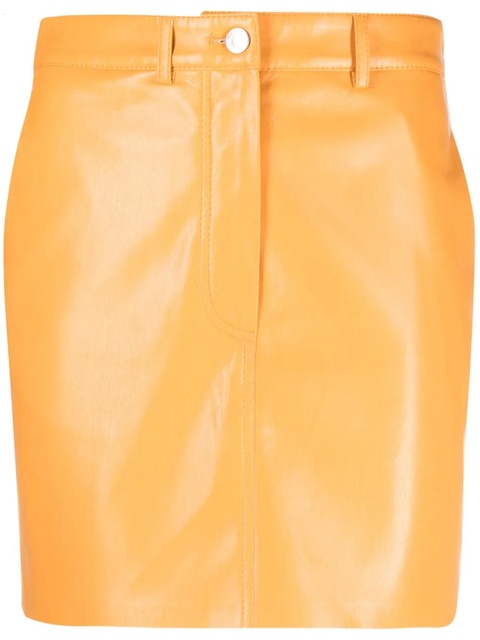 Nanushka faux-leather miniskirt - Orange - zdjęcie produktu nr 1
