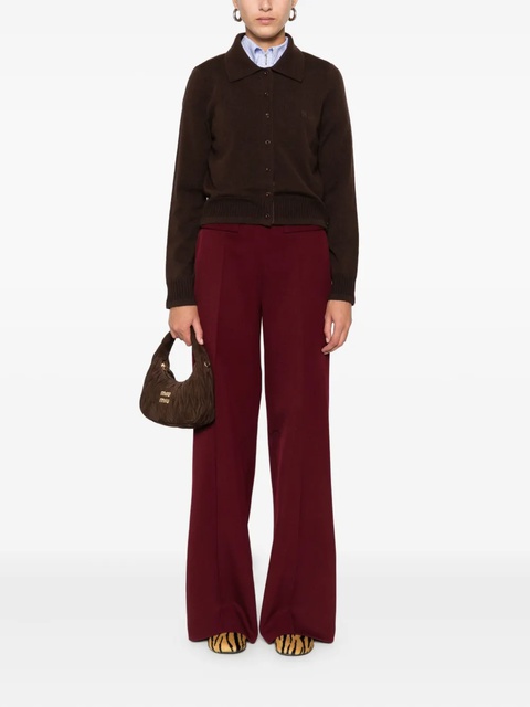 SANDRO polo-collar cardigan - Brown - zdjęcie produktu nr 1