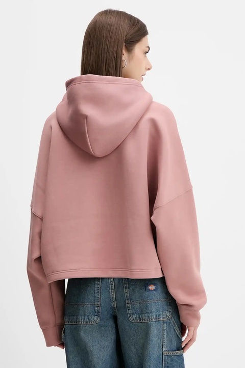 adidas Originals bluza 3-Stripes damska kolor pomarańczowy z kapturem z aplikacją JW3601 - zdjęcie produktu nr 2