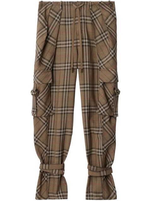 Burberry checked cargo trousers - Brown - zdjęcie produktu nr 1