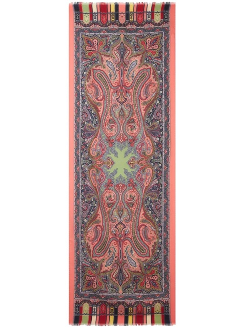 ETRO paisley-print wool-silk blend scarf - Red - zdjęcie produktu nr 1