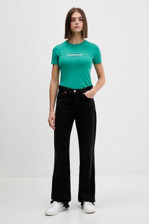 Guess Jeans t-shirt damski kolor zielony W4YI03 J1314 - zdjęcie produktu nr 2