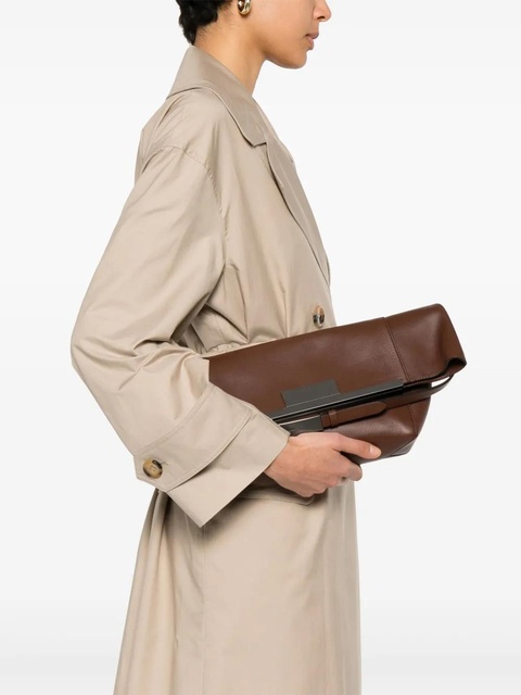 Max Mara small Clasp clutch bag - Brown - zdjęcie produktu nr 2