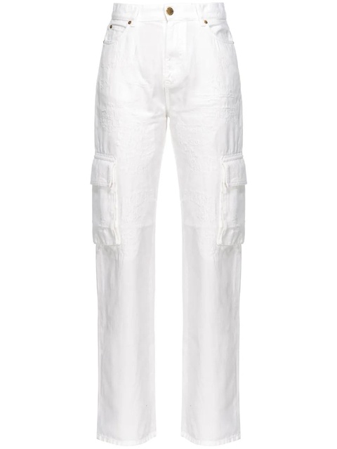PINKO high-rise straight-leg cargo jeans - White - zdjęcie produktu nr 1