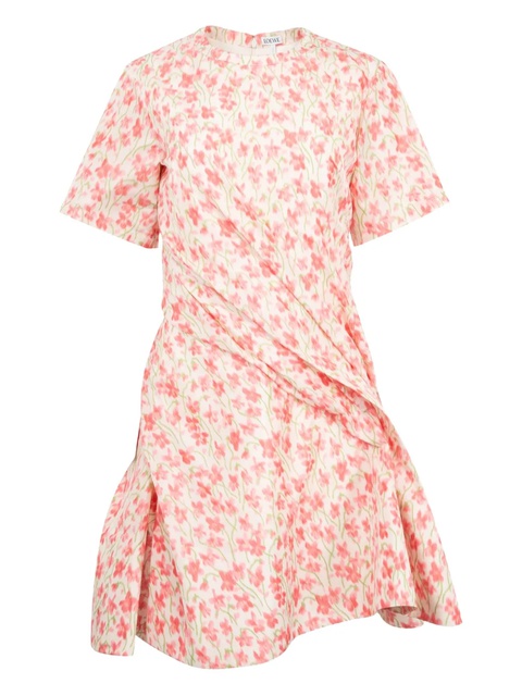 LOEWE twisted floral-print mini dress - Pink - zdjęcie produktu nr 2