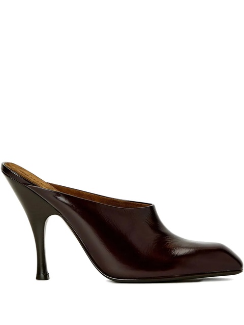 KHAITE leather heeled mules - Brown - zdjęcie produktu nr 1