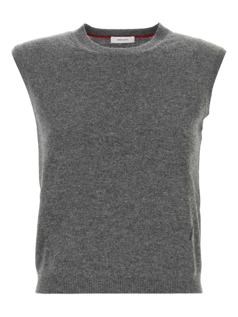 Ferragamo sleeveless knitted top - Grey - zdjęcie produktu nr 2