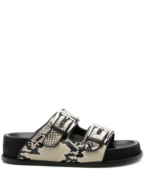 Paris Texas snakeskin sandals - Neutrals - zdjęcie produktu nr 1