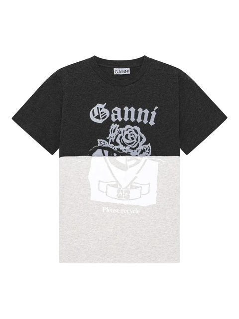 GANNI logo-print cotton T-shirt - Grey - zdjęcie produktu nr 1