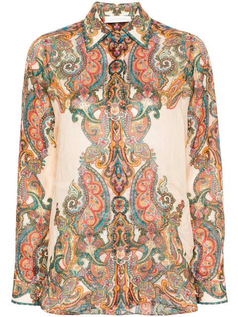 ZIMMERMANN Ottie paisley-print shirt - Neutrals - zdjęcie produktu nr 1