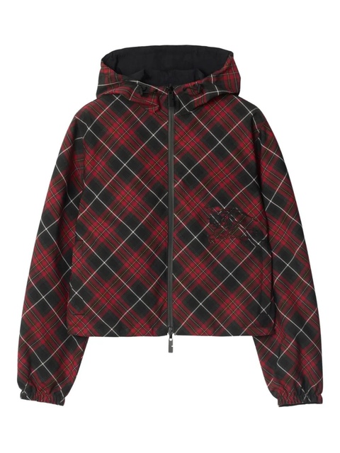 Burberry check-pattern hooded jacket - Red - zdjęcie produktu nr 1