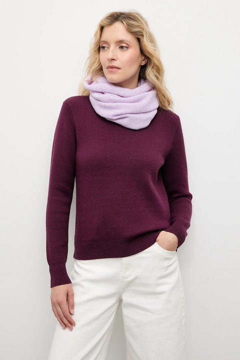 Answear.LAB komin z wełną merino damski kolor fioletowy gładki - zdjęcie produktu nr 1