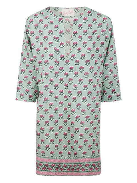 MC2 Saint Barth floral-print cotton dress - Green - zdjęcie produktu nr 2