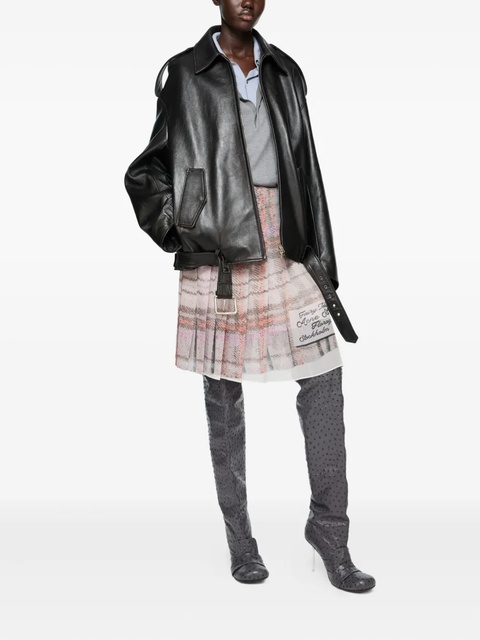 Acne Studios belted leather jacket - Black - zdjęcie produktu nr 2