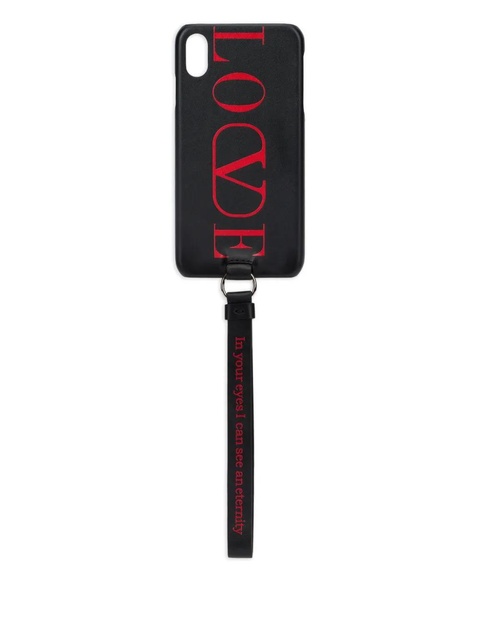 Valentino Garavani strap-detail iPhone Xs Max case - Black - zdjęcie produktu nr 2