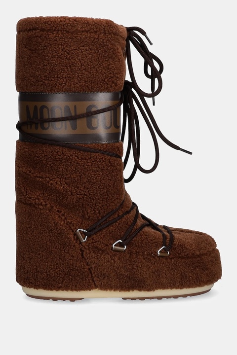 Moon Boot śniegowce MB ICON FLEECE kolor brązowy 80D1403080 M004 - zdjęcie produktu nr 2
