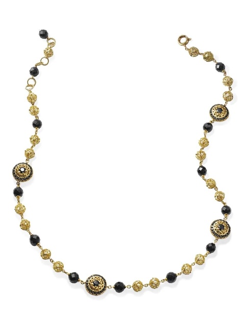 Dolce & Gabbana 18K yellow gold Siciliy jade and sapphire necklace - zdjęcie produktu nr 1
