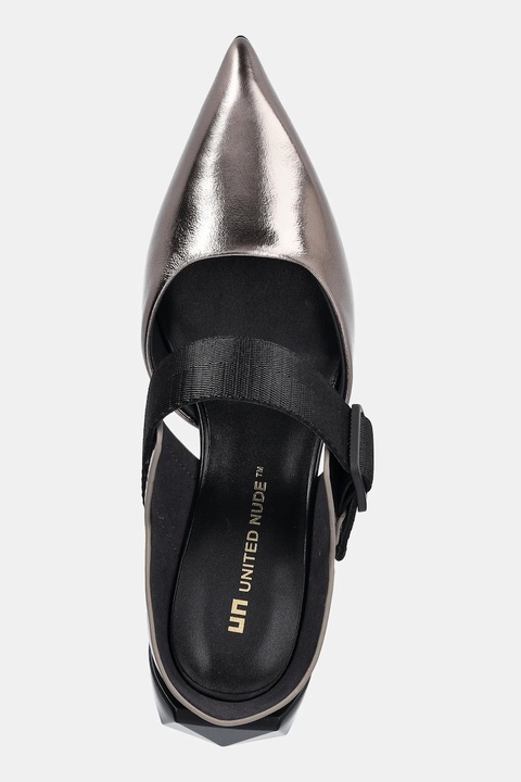 United Nude czółenka Gem Mule Mid kolor brązowy na słupku z odkrytą piętą 1090615716 - zdjęcie produktu nr 2