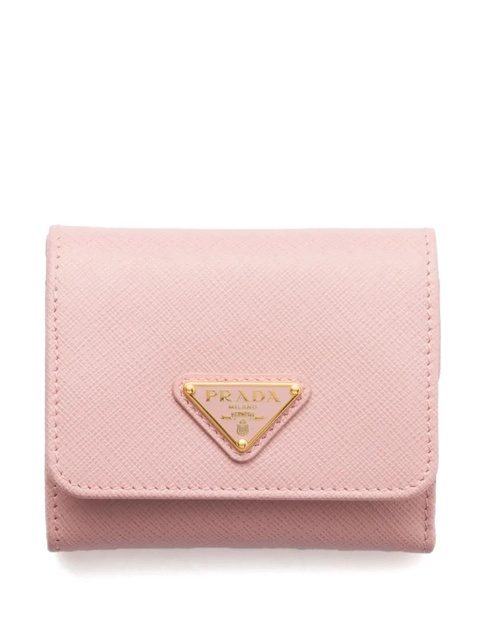 Prada Enamel Triangle logo wallet - Pink - zdjęcie produktu nr 1