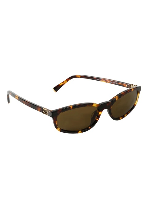 Miu Miu Eyewear tortoiseshell rectangle sunglasses - Brown - zdjęcie produktu nr 2