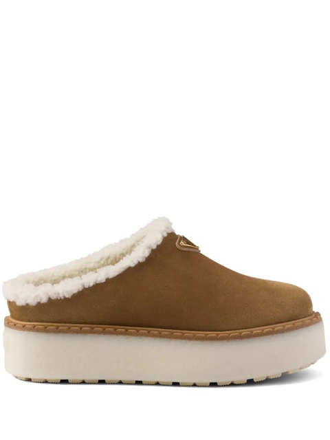 Prada 50mm enamel-logo mules - Brown - zdjęcie produktu nr 1