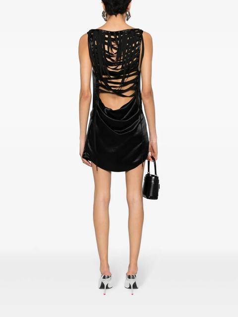 Jean Paul Gaultier Corset Lacing satin minidress - Black - zdjęcie produktu nr 1