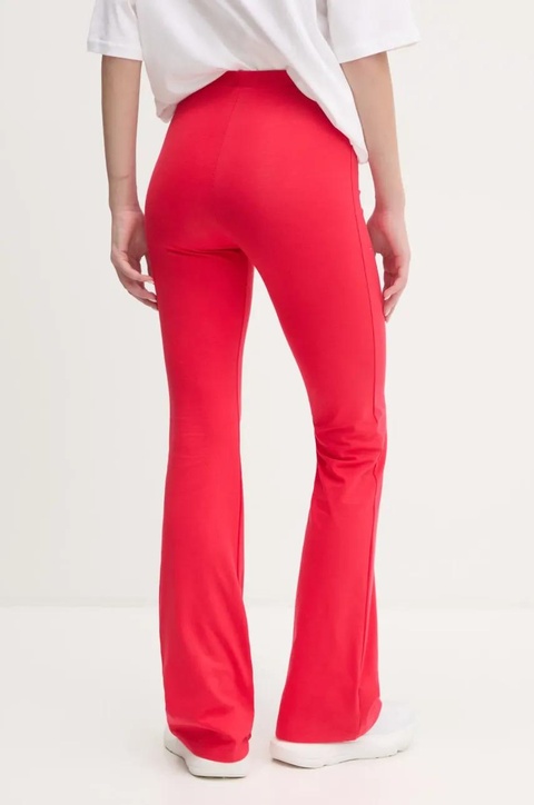 adidas legginsy Essentials damskie kolor czerwony gładkie JD3074 - zdjęcie produktu nr 2