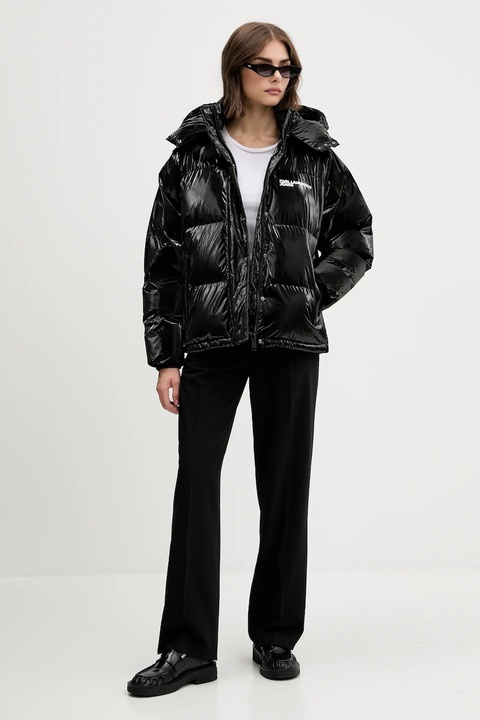 Karl Lagerfeld Jeans spodnie damskie kolor czarny proste high waist A4W10142 - zdjęcie produktu nr 2