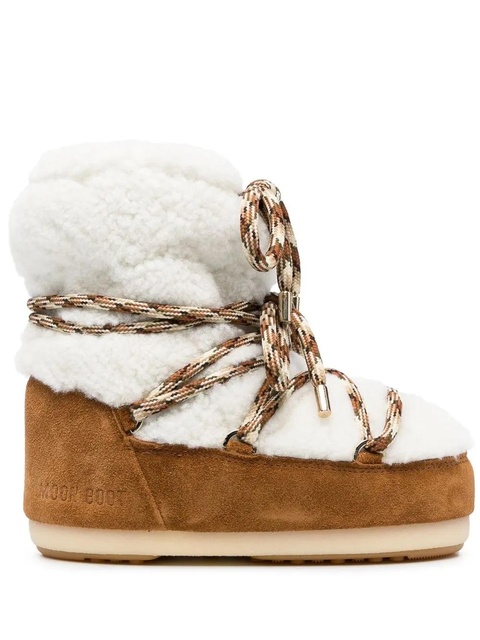 Moon Boot Icon Low shearling boots - Brown - zdjęcie produktu nr 1