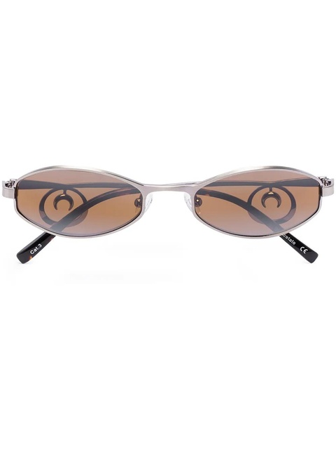 Marine Serre x Vuarnet Swirl oval-frame sunglasses - Brown - zdjęcie produktu nr 1
