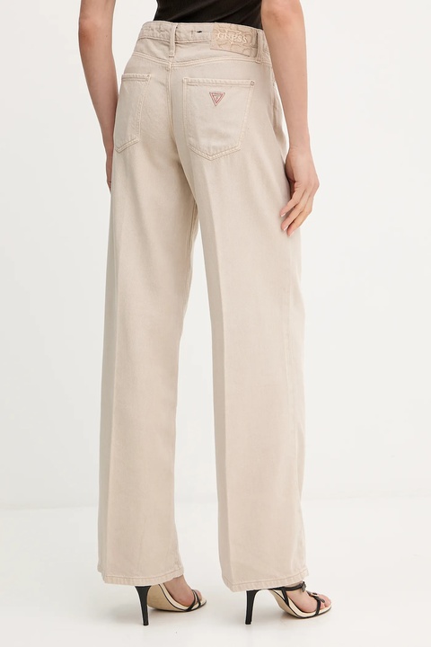Guess jeansy damskie kolor beżowy W5RA96 WFD53 - zdjęcie produktu nr 2