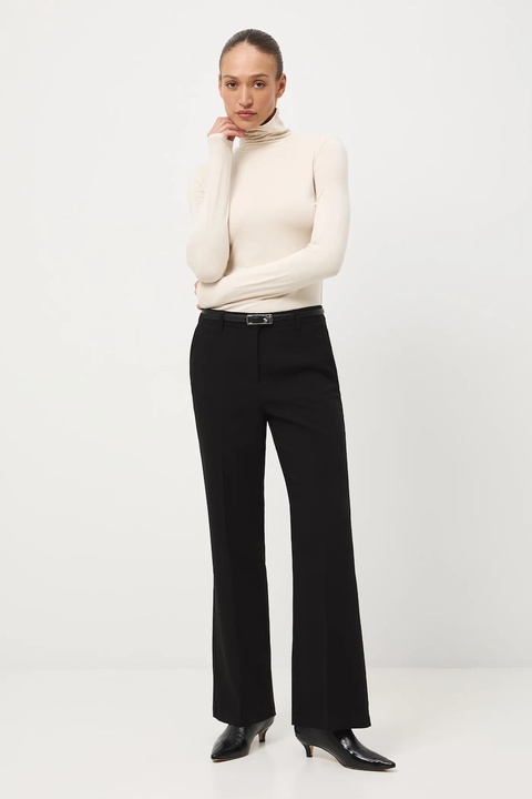 Medicine spodnie damskie kolor czarny dzwony medium waist - zdjęcie produktu nr 2