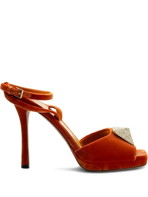 Valentino Garavani square-toe platform sandals - Orange - zdjęcie produktu nr 1