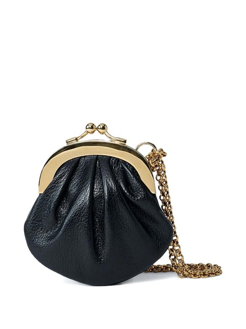 Chloé chain logo leather clutch bag - Black - zdjęcie produktu nr 2