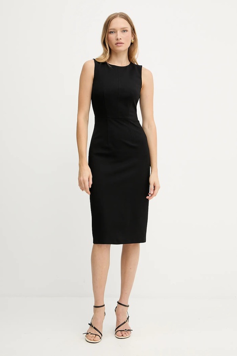 Marciano Guess sukienka GWEN kolor czarny midi dopasowana 5YGK30 7160A - zdjęcie produktu nr 2