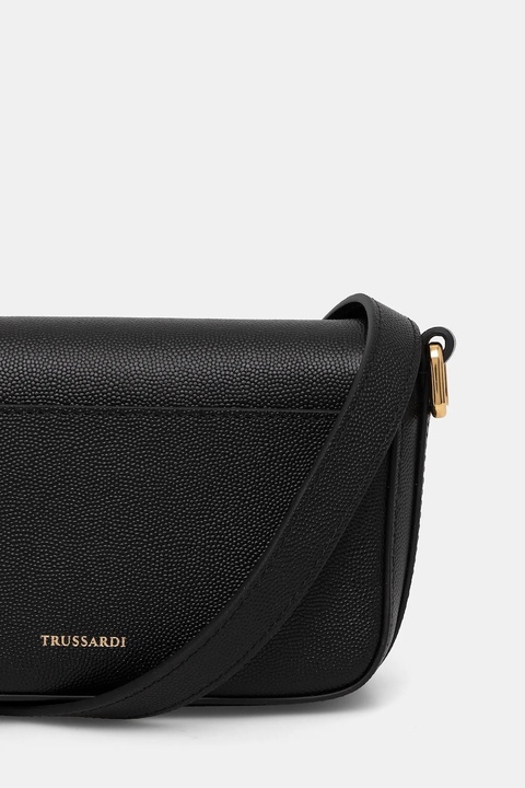 Trussardi torebka skórzana kolor czarny Z601E106075N - zdjęcie produktu nr 2