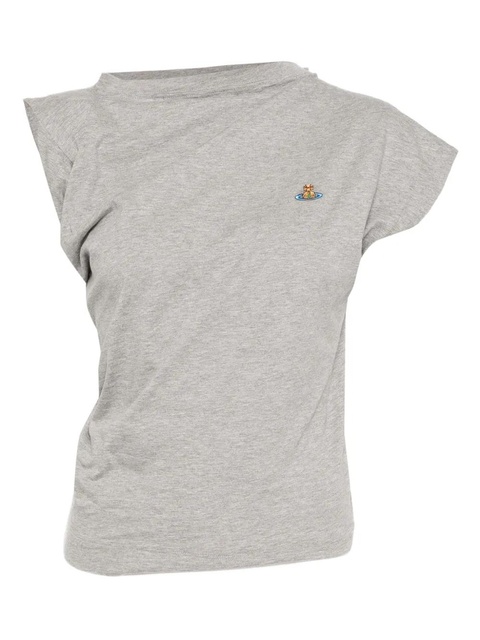 Vivienne Westwood logo-embroidered T-shirt - Grey - zdjęcie produktu nr 1