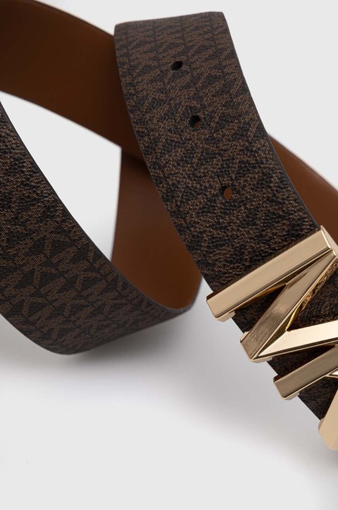 MICHAEL Michael Kors pasek skórzany dwustronny damski kolor brązowy - zdjęcie produktu nr 2
