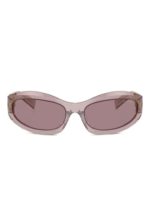 Miu Miu Eyewear Glimpse sculpted-frame sunglasses - Purple - zdjęcie produktu nr 1