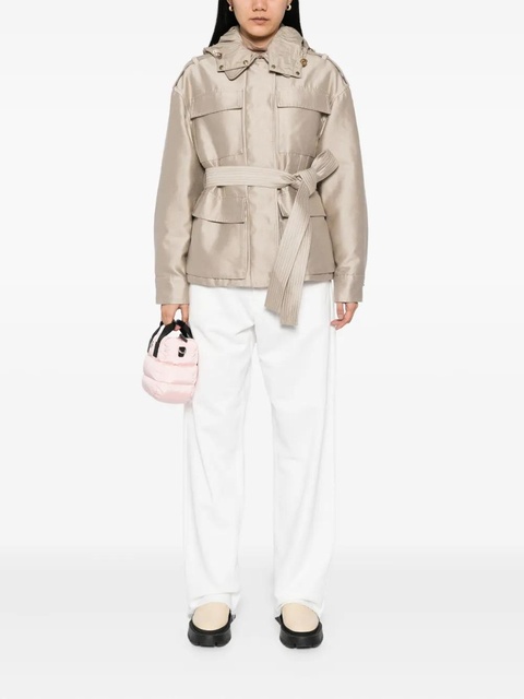 Moncler embroidered-logo jacket - Neutrals - zdjęcie produktu nr 2