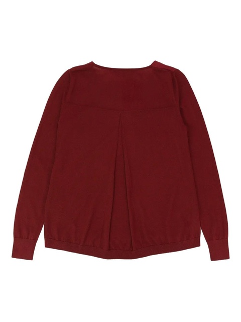 Loro Piana V-neck silk blouse - Red - zdjęcie produktu nr 2